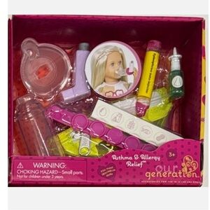 Our generation asthma & allergy relief accessory set new sealed box HTF retired